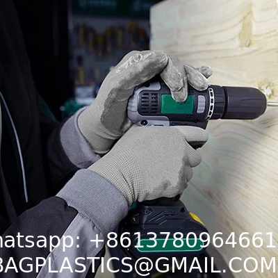 Custom Nitrile Coating Firm Grip Work GlovesNitrile Work Gloves Cotton Shell Coated Safety Work Gloves
