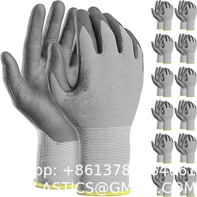 Custom Nitrile Coating Firm Grip Work GlovesNitrile Work Gloves Cotton Shell Coated Safety Work Gloves