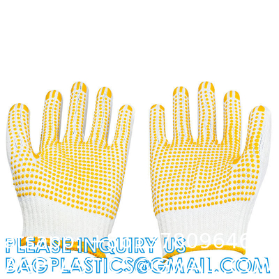 Cotton PVC Dotted Safety Garden Working Gloves Cotton Working Gloves, Safety Work Gloves for Industrial Work