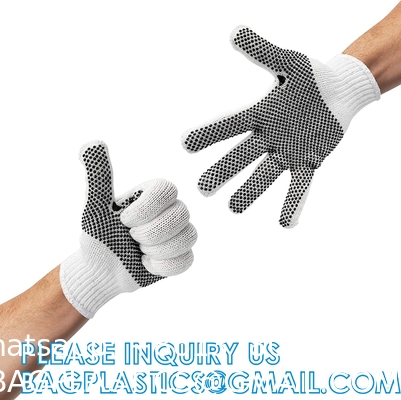 Cotton PVC Dotted Safety Garden Working Gloves Cotton Working Gloves, Safety Work Gloves for Industrial Work