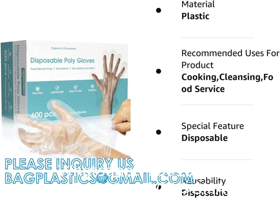 2pcs Per Pack Folded Gloves Biodegradable Gloves Disposable Food Grade Gloves Eat Lobste For Resraurent Bar Hair Dying