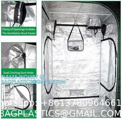 Grow Tent, Growing Room, 600D Mylar Highly Reflective Aluminum Hydroponic Plant Growing Tent Insulation Grow Room