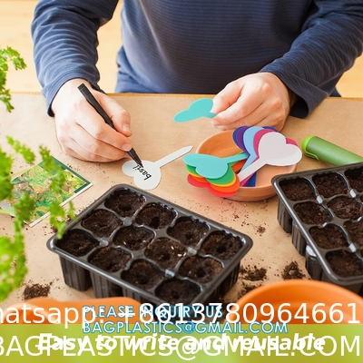 Tree Tags Plastic Plant Labels Wrap, Plant Tags Nursery Tags, Plant Identification Stakes, Garden Tags, Multicolors