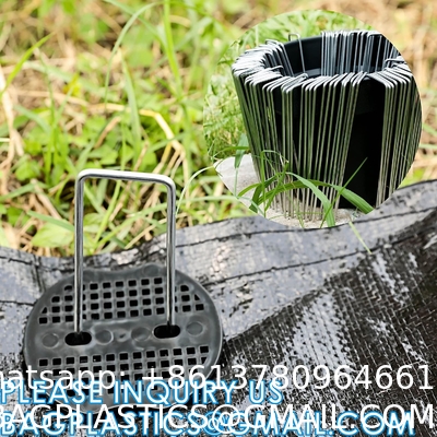 Staples Stakes Anchors Rustproof for Holding Down Landscape Fabric Lawn Edging,Tents, Game Nets and Rain Tarps Black