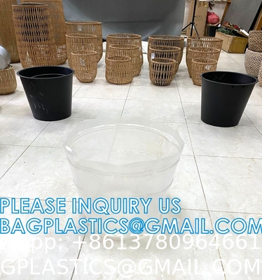 Flowerpot Lining Bags, Plastic Flower Pot Liners, Baskets & Pot Liners, Round Plastic Polyethylene Recycled Pot
