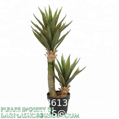 Waterless Natural-Design Real Touch Plant Trees Large Artificial Aloe Vera Simulation 1.25m Home Decor Plastic Tree