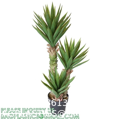 Waterless Natural-Design Real Touch Plant Trees Large Artificial Aloe Vera Simulation 1.25m Home Decor Plastic Tree