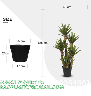 Waterless Natural-Design Real Touch Plant Trees Large Artificial Aloe Vera Simulation 1.25m Home Decor Plastic Tree