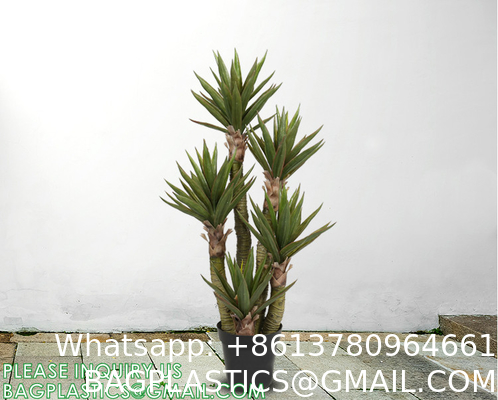 Waterless Natural-Design Real Touch Plant Trees Large Artificial Aloe Vera Simulation 1.25m Home Decor Plastic Tree