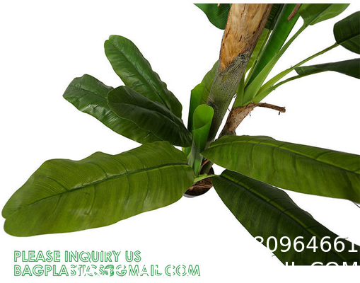 Artificial Banana Tree 6ft Tall 22 Large Leaves Triple Stalk Faux Banana Silk Tree Artificial Banana Leaf Plant