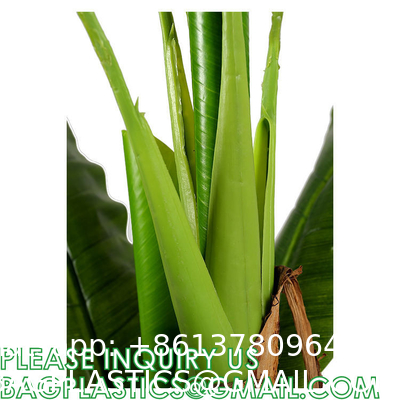 Artificial Banana Tree 6ft Tall 22 Large Leaves Triple Stalk Faux Banana Silk Tree Artificial Banana Leaf Plant