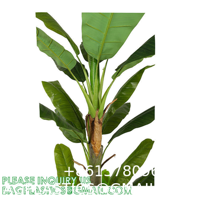 Artificial Banana Tree 6ft Tall 22 Large Leaves Triple Stalk Faux Banana Silk Tree Artificial Banana Leaf Plant