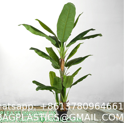 Artificial Banana Tree 6ft Tall 22 Large Leaves Triple Stalk Faux Banana Silk Tree Artificial Banana Leaf Plant