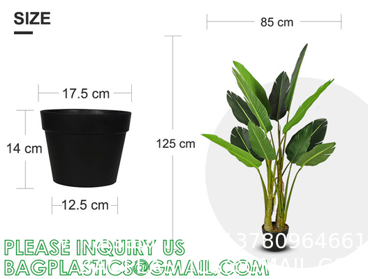 Artificial Bird of Paradise Plants 6 Ft Fake Tropical Palm Tree with Trunks in Pot and Woven Seagrass Belly Basket