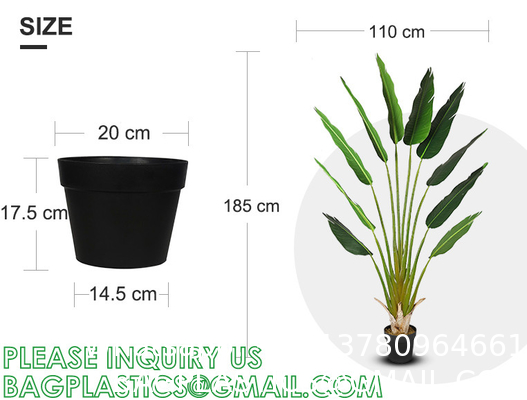 Artificial Bird of Paradise Plants 6 Ft Fake Tropical Palm Tree with Trunks in Pot and Woven Seagrass Belly Basket