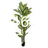 Artificial Golden Dieffenbachia Plant 43 Inch Tall Fake Tropical Lifelike Tree in Pot Silk Faux Dark Green Plant
