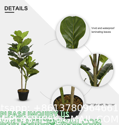 Artificial Fiddle Leaf Fig Tree 6ft Tall 86 Decorative Faux Fiddle Leaves Fake Fig Silk Tree In Pot Artificial Tree