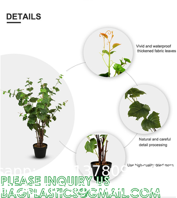 Artificial Greenery Chain Grapes Vines Leaves Foliage Simulation Fruits for Home Room Garden Wedding Garland Outside