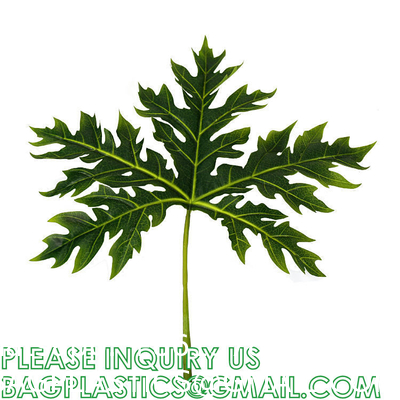 Artificial Trees for Home Decor Plants Large Artificial Tree Branch Green Leaves Real Touch Fake Papaya Tree