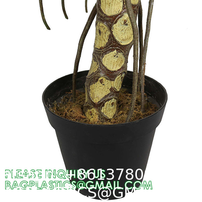 Artificial Plants 15 Inch Artificial Dripping Guanyin Tree Faux Plants Décor Indoor Outdoor,Fake Plastic Plants