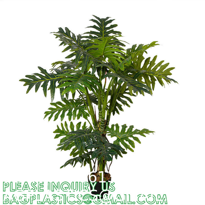 Artificial Plants 15 Inch Artificial Dripping Guanyin Tree Faux Plants Décor Indoor Outdoor,Fake Plastic Plants