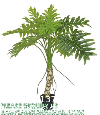Artificial Plants 15 Inch Artificial Dripping Guanyin Tree Faux Plants Décor Indoor Outdoor,Fake Plastic Plants