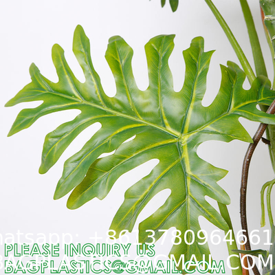 Artificial Plants 15 Inch Artificial Dripping Guanyin Tree Faux Plants Décor Indoor Outdoor,Fake Plastic Plants