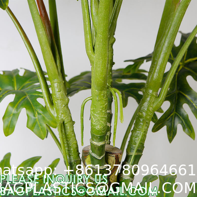 Artificial Plants 15 Inch Artificial Dripping Guanyin Tree Faux Plants Décor Indoor Outdoor,Fake Plastic Plants