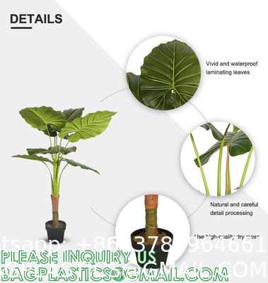 Artificial Plants 15 Inch Artificial Dripping Guanyin Tree Faux Plants Décor Indoor Outdoor,Fake Plastic Plants