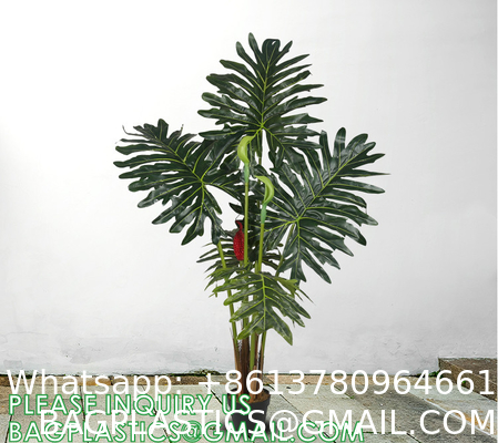 Artificial Plants 15 Inch Artificial Dripping Guanyin Tree Faux Plants Décor Indoor Outdoor,Fake Plastic Plants