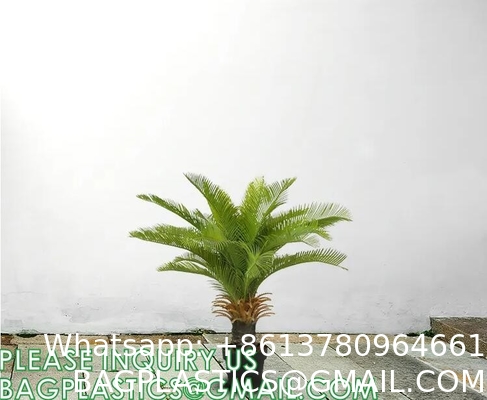 Gorgeous Cycas Revoluta Sago Palm Tree Artificial Plant with Nursery Pot, Feel Real Technology, 28 Long & Giant