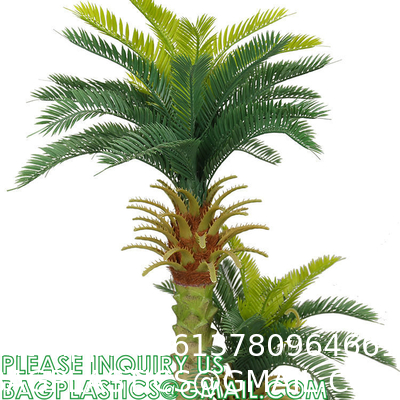 Gorgeous Cycas Revoluta Sago Palm Tree Artificial Plant with Nursery Pot, Feel Real Technology, 28 Long & Giant