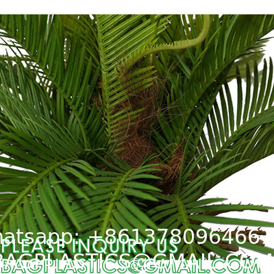 Gorgeous Cycas Revoluta Sago Palm Tree Artificial Plant with Nursery Pot, Feel Real Technology, 28 Long & Giant