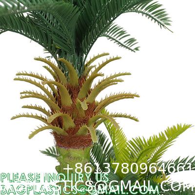 Gorgeous Cycas Revoluta Sago Palm Tree Artificial Plant with Nursery Pot, Feel Real Technology, 28 Long & Giant