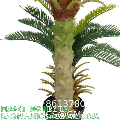 Gorgeous Cycas Revoluta Sago Palm Tree Artificial Plant with Nursery Pot, Feel Real Technology, 28 Long & Giant