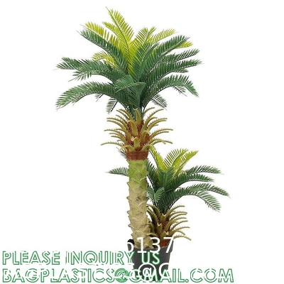 Gorgeous Cycas Revoluta Sago Palm Tree Artificial Plant with Nursery Pot, Feel Real Technology, 28 Long & Giant