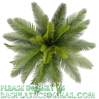 Gorgeous Cycas Revoluta Sago Palm Tree Artificial Plant with Nursery Pot, Feel Real Technology, 28 Long & Giant