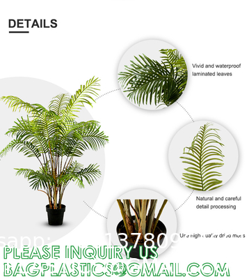 Gorgeous Cycas Revoluta Sago Palm Tree Artificial Plant with Nursery Pot, Feel Real Technology, 28 Long & Giant
