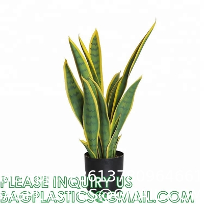Artificial Snake Plant 26 inches Fake Sansevieria Artificial Potted Plants for Indoor and Outdoor, Home, Office
