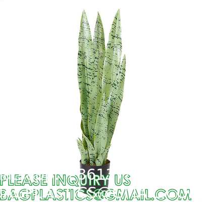 Artificial Snake Plant 26 inches Fake Sansevieria Artificial Potted Plants for Indoor and Outdoor, Home, Office