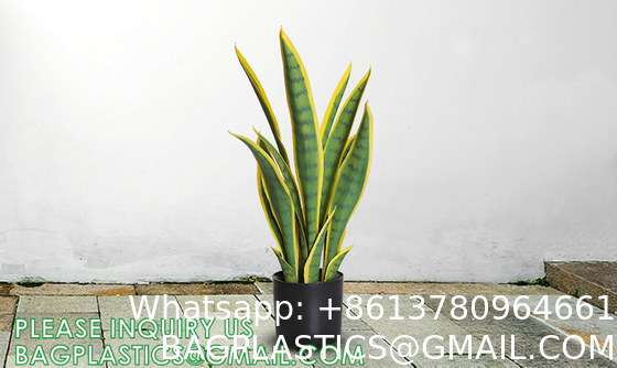 Artificial Snake Plant 26 inches Fake Sansevieria Artificial Potted Plants for Indoor and Outdoor, Home, Office