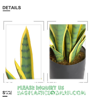 Artificial Snake Plant 26 inches Fake Sansevieria Artificial Potted Plants for Indoor and Outdoor, Home, Office