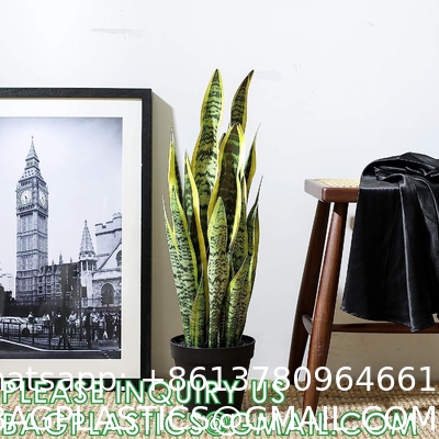 Artificial Snake Plant 26 inches Fake Sansevieria Artificial Potted Plants for Indoor and Outdoor, Home, Office