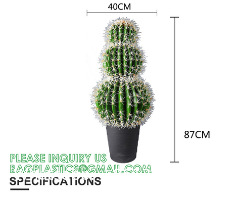 Artificial Cactus Fake Big Cactus 36 Inch Faux Cacti Plants For Home Garden Office Store Decoration