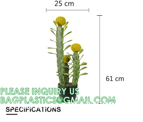 Artificial Cactus Fake Big Cactus 36 Inch Faux Cacti Plants For Home Garden Office Store Decoration