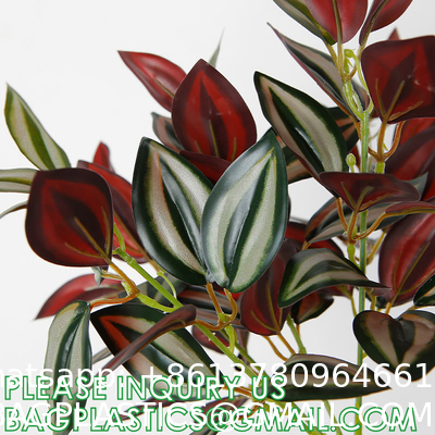 Palm Leaves Artificial Tropical Monstera-84Pcs 6 Kinds Large Small Green Fake Palm Leaf with Stems for Safari Jungle