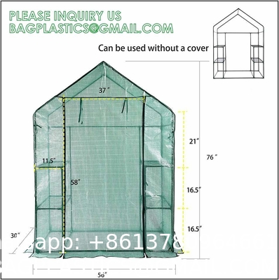 Winter Mini Home Flower Plant Outdoor Sloping Top Waterproof Backyard Walking Plastic Garden Greenhouse Walk In