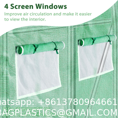 Heavy-Duty Poly Balcony Large Walk In Tunnel Plastic Greenhouse Tent For Winter Indoor Garden Winter PVC Mini