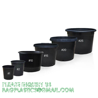 Multi Drainage Holes, Plastic Black Square Plant Flower Nursery Pot, Planter Plant Flower Seedling Nursery Pots
