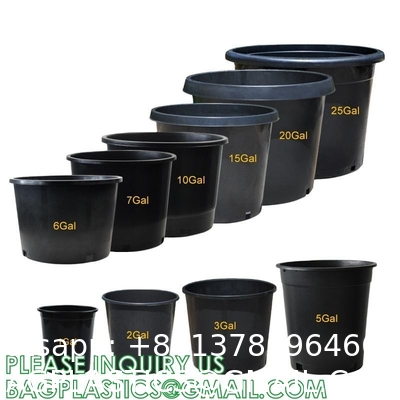 Multi Drainage Holes, Plastic Black Square Plant Flower Nursery Pot, Planter Plant Flower Seedling Nursery Pots